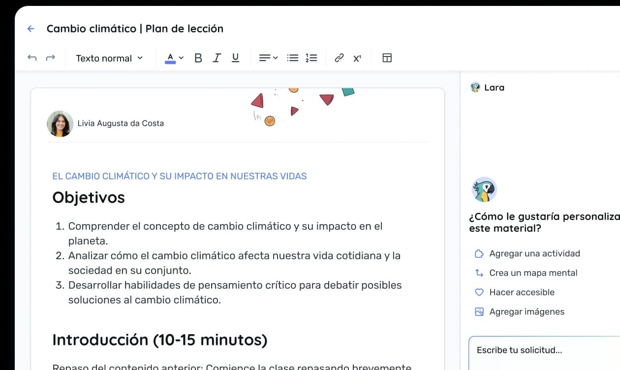 Crea - editor de plan de clase