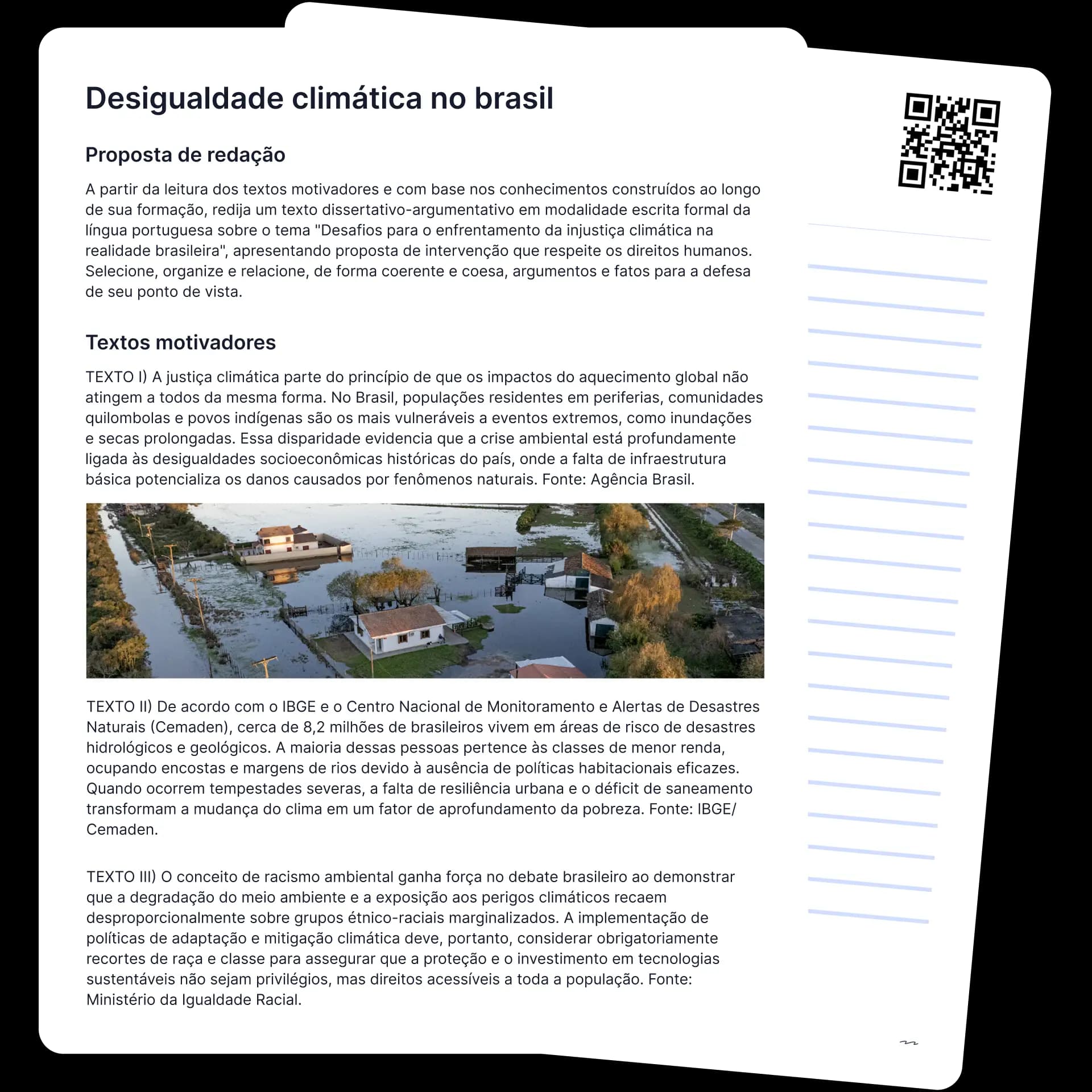 Propostas de redação