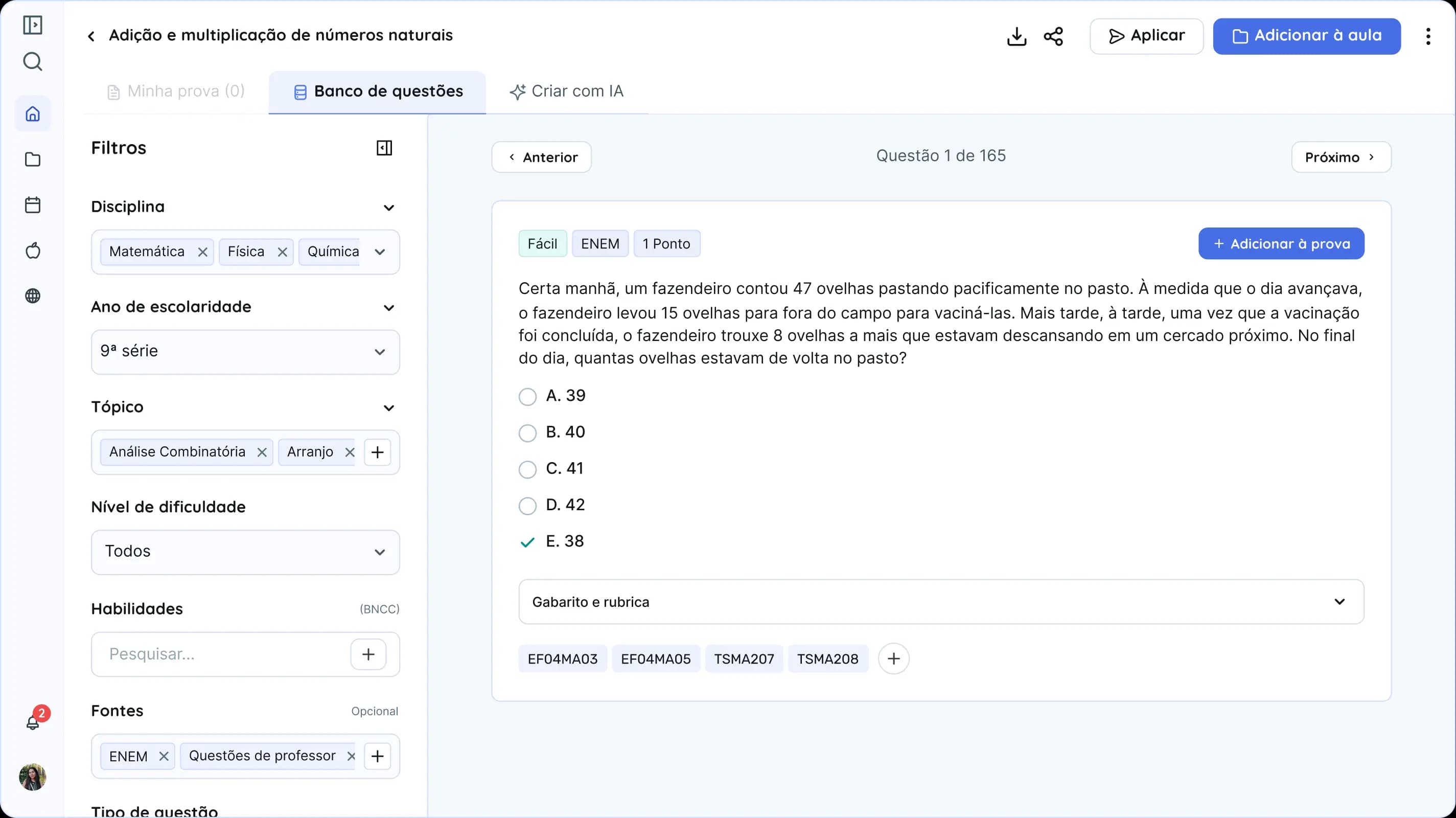 Banco de questões