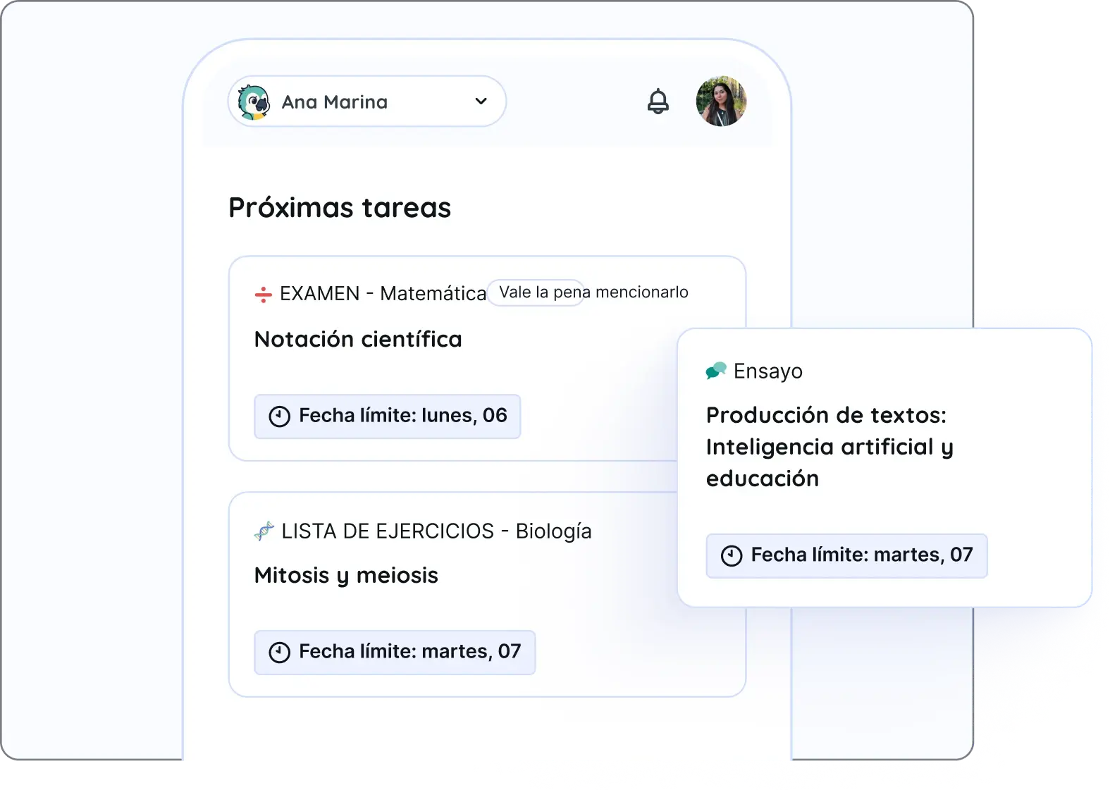 Acompaña las próximas tareas