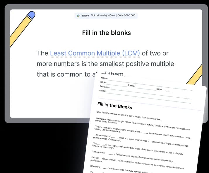 Teach - completed materials