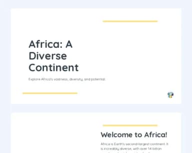 Africa: A Diverse Continent