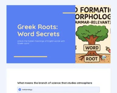 Greek Roots: Word Secrets